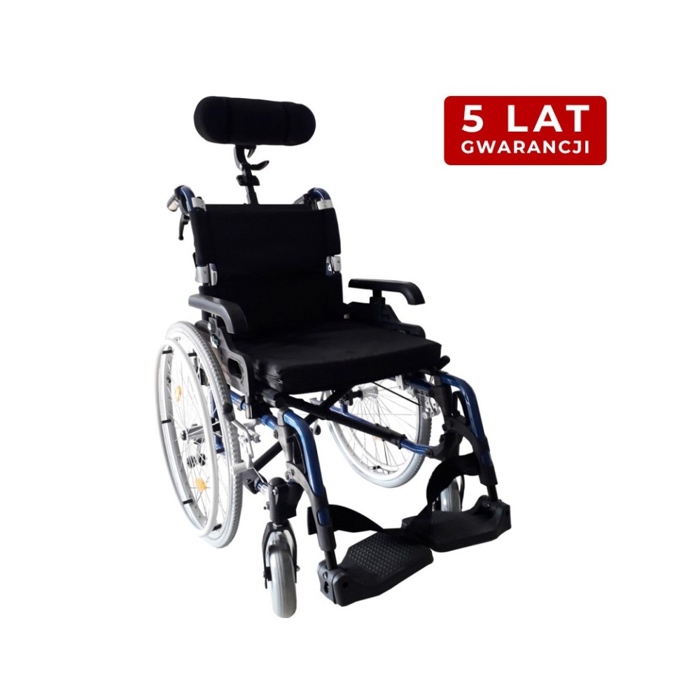 Medilife S5 - Wózek Inwalidzki Składany Krzyżowy Z Zagłówkiem Stabilizujący