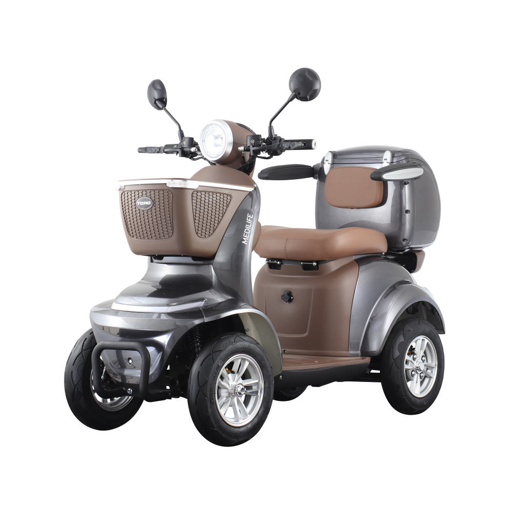 Medilife Toro - Skuter elektryczny czterokołowy Brązowy
