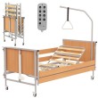 Medilife Care - łóżko rehalibiltacyjne medyczne elektryczne. 90x200cm do 215kg, stelaż drewniany