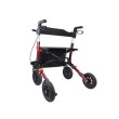 MEDILIFE GRAND BALKONIK CHODZIK DLA SENIORA TERENOWY Z SIEDZISKIEM - RED