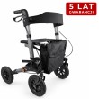 MEDILIFE GRAND BALKONIK CHODZIK DLA SENIORA TERENOWY Z SIEDZISKIEM - GREY