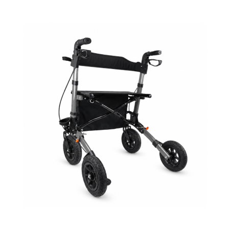 MEDILIFE GRAND BALKONIK CHODZIK DLA SENIORA TERENOWY Z SIEDZISKIEM - GREY