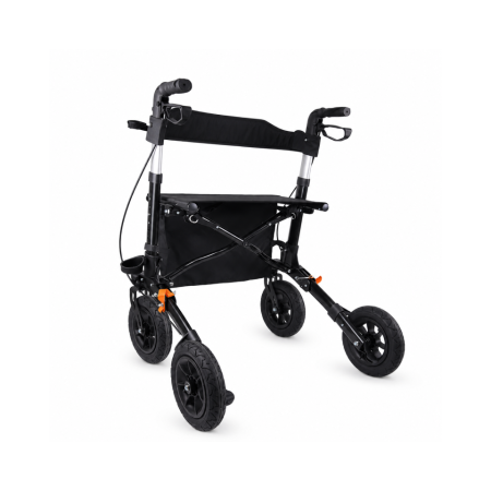 MEDILIFE GRAND BALKONIK CHODZIK DLA SENIORA TERENOWY Z SIEDZISKIEM - BLACK