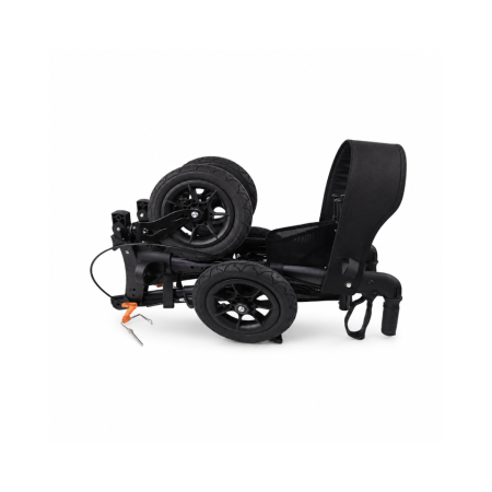 MEDILIFE GRAND BALKONIK CHODZIK DLA SENIORA TERENOWY Z SIEDZISKIEM - BLACK